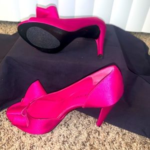 Very sexy pink formal high heel shoes